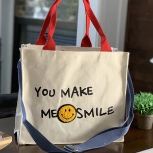 You Make me Smile Canvas Tote Bag